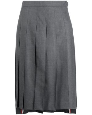 Thom Browne Pleated Midi Skirt - Grey