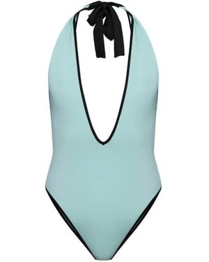 Balmain Lycra Monogram Swimsuit - Blue