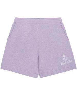 Sporty & Rich Vendome カシミア ショートパンツ - パープル