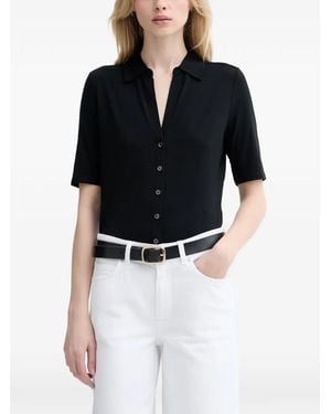 Marc O' Polo Short-Sleeve Button-Up Shirt - Black