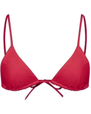 Loulou de Saison Triangle-Shape Bikini Top - Red