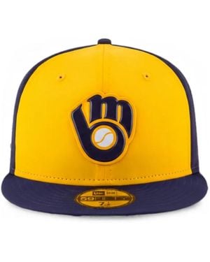 KTZ 59Fifty Milwaukee Brewers Authentic Bp Fitted Cap - Yellow