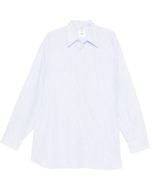 OAMC Camisa A Rayas De Algodón - Blanco