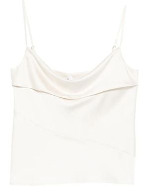 Imperial Cowl-Neck Top - White