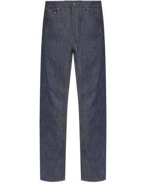 Etro Contrast-Stitched Jeans - Blue