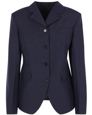 Jil Sander Single-Breasted Jacket - Blue