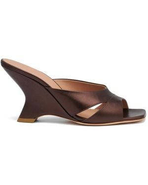 Malone Souliers Lourdes Wedge Sandals - Brown