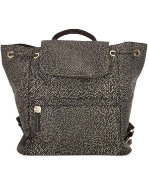 Borbonese Verzierter Rucksack - Grau