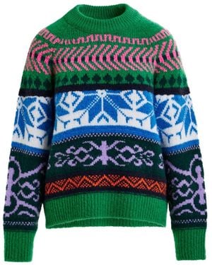 Essentiel Antwerp Pullover mit geometrischem Muster - Grün