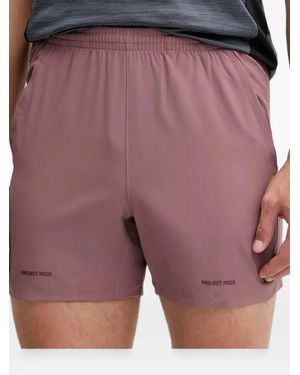 Under Armour Project Rock Elasticated-Waistband Shorts - Purple