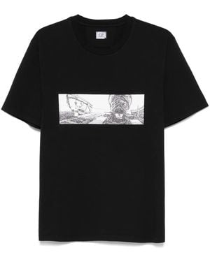 C.P. Company プリント Tシャツ - ブラック