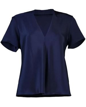 Peter Cohen V-Neck Short-Sleeve Top - Blue