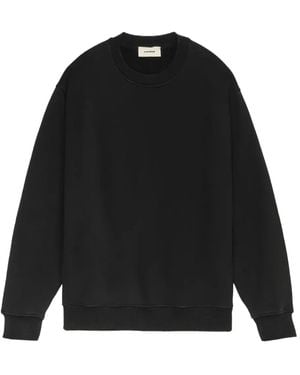 A PAPER KID Crewneck Graphic Sweatshirt - Black