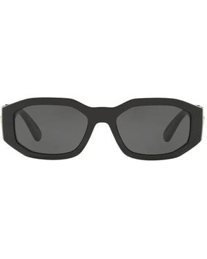 Versace Medusa Biggie Geometric-Frame Sunglasses - Gray