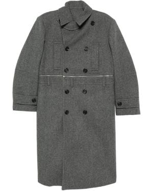 ROKH Abrigo con doble botonadura - Gris