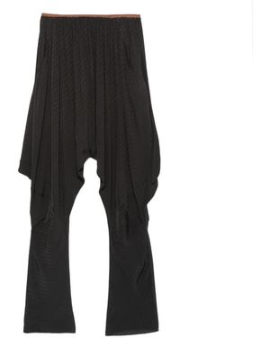 Kiko Kostadinov Tess Textured Draped Trousers - Black