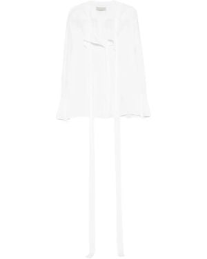 Francesco Murano Bluse Mit Cut-Outs - Weiß
