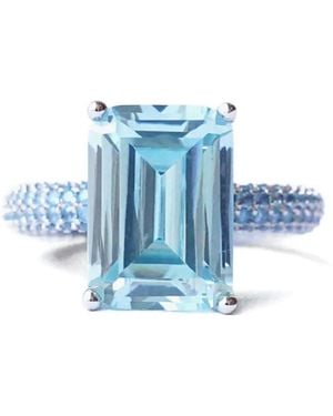Izabel Display Mega Rectangle Ring - Blue