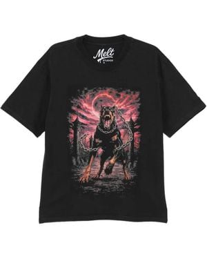 Melt Graphic Print T-Shirt - Black