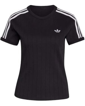 adidas Logo-Detail T-Shirt - Black