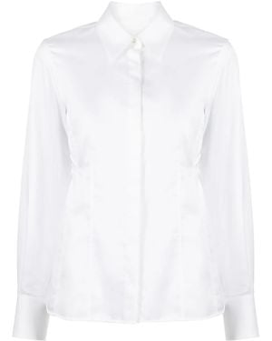 Helmut Lang Slash Silk Shirt - White