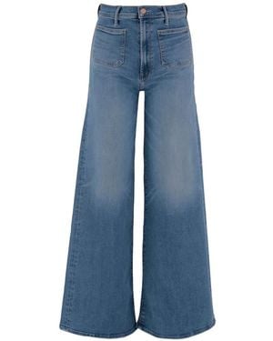 Mother Weite High-Rise-Jeans - Blau