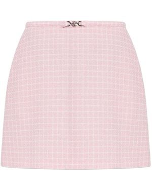 Versace Falda Corta A Cuadros - Rosa