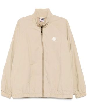 Aape By A Bathing Ape Aapenow Moonface-Logo Windbreaker Jacket - Natural