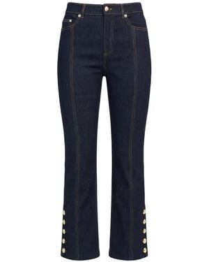 Cinq À Sept Maggie Button-Embellished Jeans - Blue