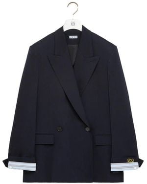 Loewe Blazer Con Doble Botonadura - Azul