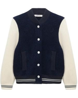 Dorothee Schumacher University Allure Panelled Ribbed Jacket - Blue