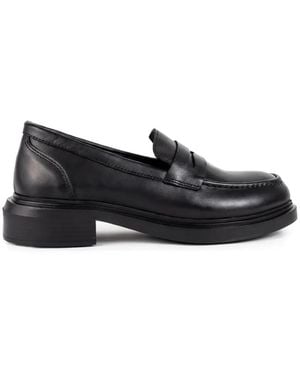 SERGIO MORETTI FIRENZE Mocassins En Cuir À Entaille Penny - Black