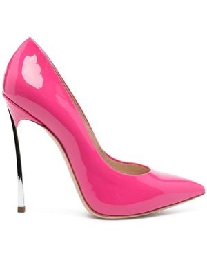 Casadei Blade 120Mm Patent Leather Court Shoes - Pink