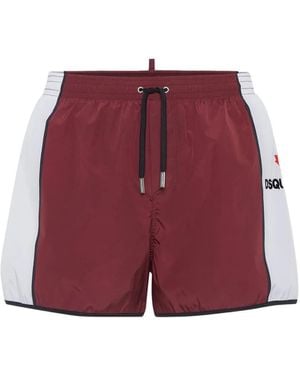 DSquared² Maple-Leaf Swim Shorts - Purple