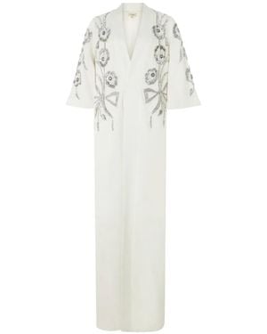 Temperley London Lana Sequin-Embellished Kimono - White