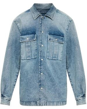 MM6 by Maison Martin Margiela Longsleeved Pocket Shirt - Blue