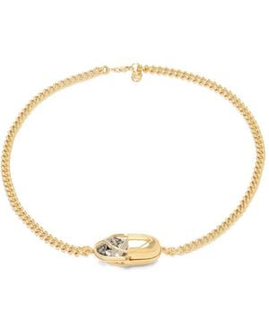 CAPSULE ELEVEN Capsule Crystal Pyrite Necklace - Metallic