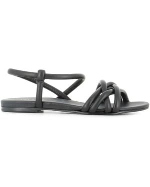 Roberto Del Carlo Flache Riemchensandalen - Schwarz