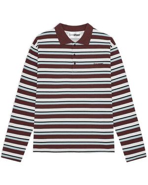 OperaSPORT Striped Long-Sleeve Polo Shirt - White