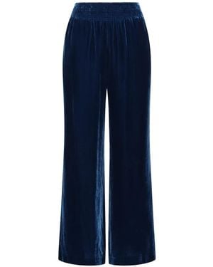 Maliparmi Velvet Straight-Leg Trousers - Blue