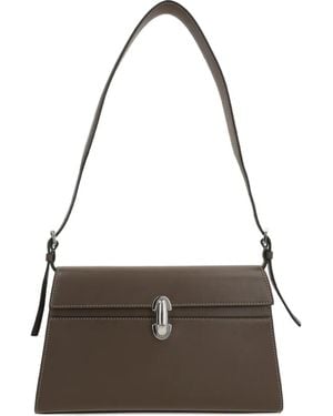 SAVETTE Turn-Lock Flap Shoulder Bag - Metallic