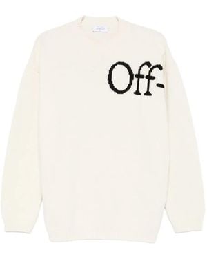 Off-White c/o Virgil Abloh Logo-Intarsia Jumper - White