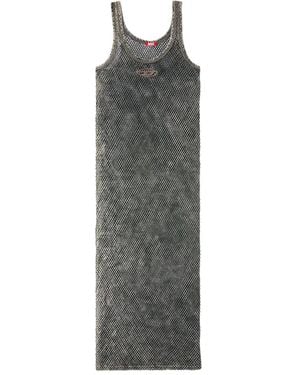DIESEL Maeve-Utlt Mesh Jurk - Grijs
