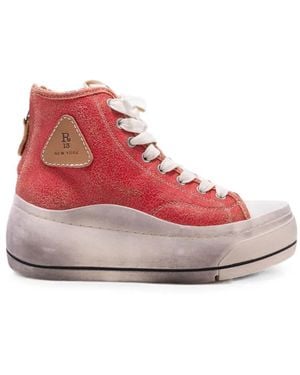 R13 Kurt High-Top Trainers - Pink