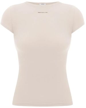 ANNAFOXY T-Shirt Flux À Manches Courtes - White