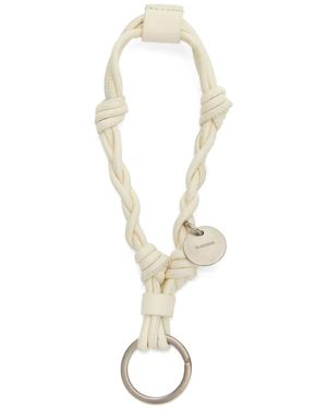 Jil Sander Braided Leather Keyring - Metallic