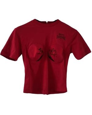 Dilara Findikoglu T-Shirt mit rundem Ausschnitt - Rot