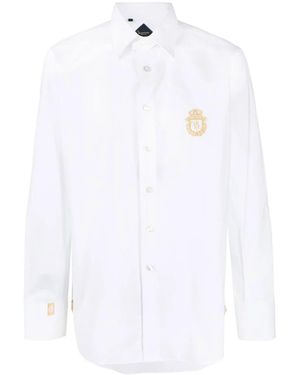 Billionaire Cut Logo-Print Shirt - White