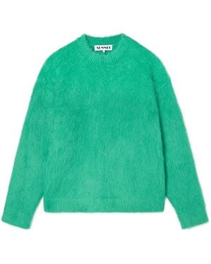 Sunnei Brushed Knitted Sweater - Green