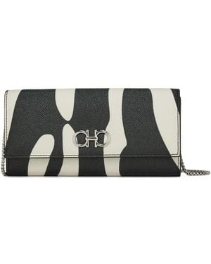 Ferragamo Cartera con hebilla Gancini - Negro